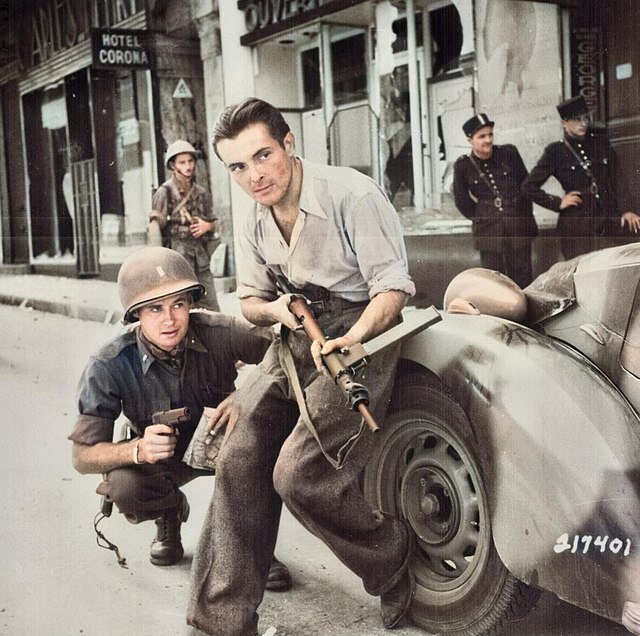 Soldat britannique armé du Sten, WWII